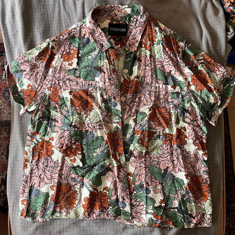 Wildfang Floral Everyday Camp Button Up Shirt